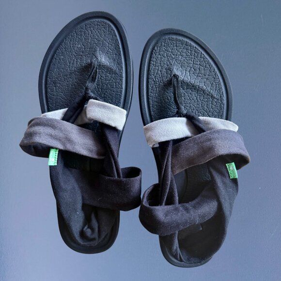 ☮️ SANUK Yoga Mat Sling Sandals I W 11 - Picture 2 of 5
